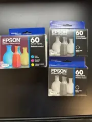 Epson Ink Cartridges - Brand New - 2 separate Black and 1 of each color