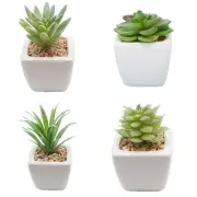 Lifelike Artificial Mini Green Succulent Plants for Desktop Decorations