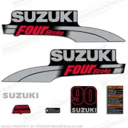 Fits Suzuki 90hp FourStroke Outboard Engine Decal Kit DF90 Replacement Decals