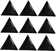 Minkissy Durable Plastic Triangle Nail Art Jewelry Storage Tray 80pcs Manicure Trays for Nail Technician