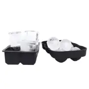 2 Pcs Silicone Ice Molds Square Ice Cube Tray Whiskey Ice Cube Tray