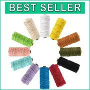 Bulk 5mm Twisted Macrame Cord in 12 Colors - Ideal for Beginners & Crafts