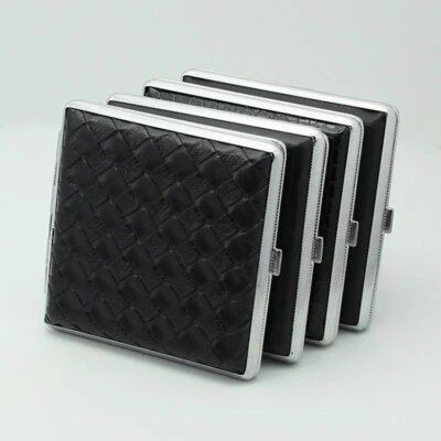 Leather Flip Open Tobacco Box Cigarette Storage Case Holder For 20pcs Cigarette