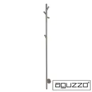 AGUZZO EZY FIT Heated Towel Rail - Single Vertical Round Tube - Tree Style - (H1500mm) - Brushed Nickel