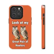Funny Hooters iPhone Case, iPhone 16, 15, 14 Pro Max, 13, 12, 11 Pro, XR, XS Max