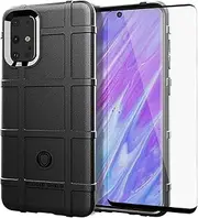 [Asuwish] Phone Case for Samsung Galaxy S20 Plus S20+ 5G with Tempered Glass Screen Protector Cover and Slim Thin Hard Cell Accessories Protective S20+5G S20plus 20S + S2O S 20 20+ G5 Women Men Black