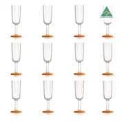 12 x Marc Newson Tritan® Forever Unbreakable Non Slip Flute 180ml - Cadmium Orange