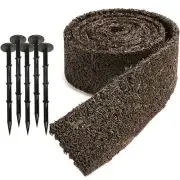 Black Rubber Mulch for Lanscaping 120x4.5 Inch Garden Edging Border Mat