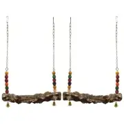 2 Pack Wood Swing Stand for Chick, Chicken Coop Accessories for Bird,Parrot M5M8