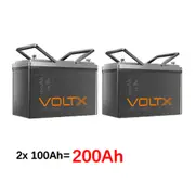 2 PCS VoltX 12V 100Ah Lithium Battery RV Camping
