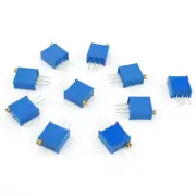 10 x 5K Ohm 1/2W 3296 Square Cermet Multiturn Trimmming Pot Potentiometer