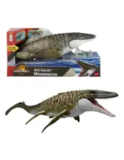 Jurassic World Rebirth Bite N Blast Mosasaurus Action Figure and Mini Dilophosaurus