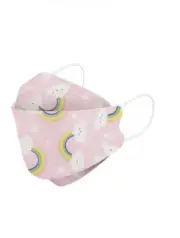 [KIDS] 30pcs KF94 Disposable Face Mask Pink Mouth Type 4 Layer Protective Cover