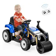 Babyjoy 12V Battery Kids Ride On Car Electric Toy Remote Road Roller Gift Soft Start w/Music Blue