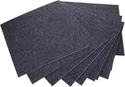 SHINEOFI 10pcs Thick Square Floor Mat Carpet Tiles for Home Use Deep Grey Play Area Rugs Comfortable and Safe Flooring Protection for Daily Activities