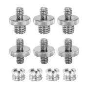 Camera Screw Mount Set 1/4" Double End Screw 1/4 to 3/8" Double End Screw