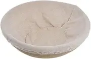 Round Rattan Basket Cloth Cover Bread Proofing Baskets Cloth Cloth Cover, White, 25*8cm