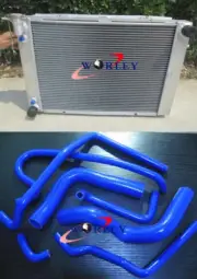 3 CORE Radiator & BLUE HOSE For Holden V8 Commodore VG VL VN VP VR VS AT/MT