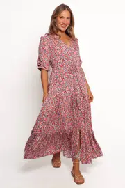 [PUP49] Kelda Dress - Blue Ditsy Floral XS Blue