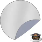 Huttoly Mat 35 inch Under Grill Mat Pad Protector For Wood Burning Fire Pit