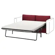 VIMLE 2-seat sofa-bed section, Lejde red/brown