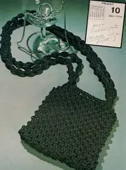 Michelle Dressy Macrame Shoulder Bag Pattern 1970s #7107 Purse Strings Vol. 2