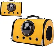Folpus Pet Carrier Bubble Space Capsule Design Universal Pet Accessories Pet Travel Bag Handbag for Outdoor Travel Hiking Dogs, Yellow