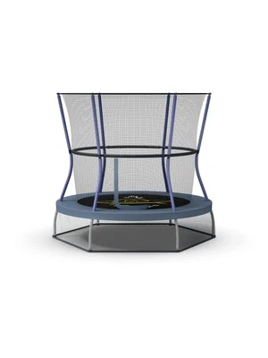 60" Kids Indoor Outdoor Trampoline with Enclosure Net, Padded Frame, Handlebar