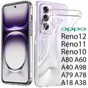 Premium Soft Flex Crystal Clear Gel Case for OPPO Reno13 Reno12 X8 A80 A60 A40