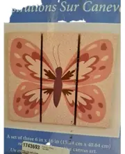 cocalo baby Emilia 3cpc Canvas Art Butterfly New In Box