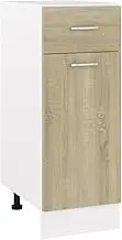 Drawer Bottom Cabinet Sonoma Oak 30x46x81.5 cm Engineered Wood,Sonoma Oak Kitchen Cabinet with 2 Shelves and 1 Drawer for Ample Storage Storage Cabinets