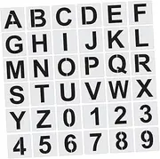 EXAOMBLE 36Pcs Reusable Letter Stencils for Painting Durable Drawing Templates for DIY Crafts for Art Projects and Home Decoration