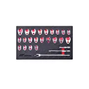 25 Pcs of PK Tool Crowfoot Flare Nut Spanner Set - 8 to 22mm & 5/16" to 7/8"