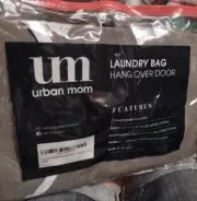 Urban Mom Hang Over Door Laundry Bag Coffee Steel Hooks NEW