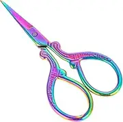 Gjinxi Embroidery Scissors Sewing Craft Scissors Professional Scissors with Stainless Steel Tip Rainbow Scissors Craft Cutting Tools Suitable for Thread Work Artwork DIY Tools Cross Stitch