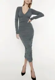 New With Tag Bardot Ruched Midi Dress Size S RRP$140