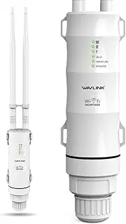 WAVLINK Weatherproof AC600 Outdoor Access Point/WiFi Range Extender/WiFi Repeater/Router, 2.4G 150Mbps + 5G 433Mbps Dual Band WiFi with 2xHigh Gain Antennas
