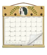 SPRINGER SPANIEL CALENDAR HOLDER - REFILLABLE EVERY YEAR!