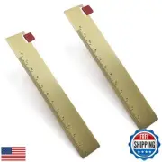 CYCOOPE 2Pcs Brass Ruler Bookmark Gold Metal Copper Bookmarks for Book Lovers