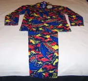 Adelaide Crows Logo AFL Boys Camo Printed Flannel Pyjama Set Size 10 New