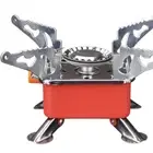 Outdoor Mini Square Stove Portable Folding Gas Stove Card Camping Cooking Utensi
