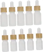 HONMEET 10pcs Frosted Glass Essential Oil Bottles with Dropper Travel Dispenser for Essential Oils DIY Blends Convenient Packaging for Home Go Use