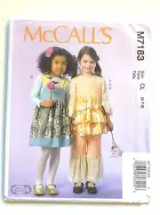 McCall's M7183 Children's/Girls' Top, Jumpers And Pants Size CL (6-7-8)