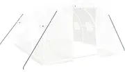 Walk-in Greenhouse, Outdoor Plant Hot House Gardening Greenhouses, PE Cover Tunnel Green Houses with Roll-up Windows, Zippered Door, Steel Frame, White 12 m³ 4x3x2 m