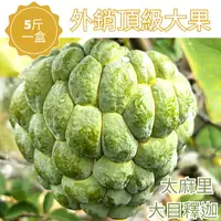 在飛比找台灣好農優惠-【鮮果公賣局】台東嚴選頂級大目釋迦5斤x1盒(外銷頂級大果4