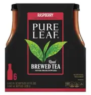 Pure Leaf Iced Tea, Raspberry Black Tea, 18.5 oz (Pack of 6)
