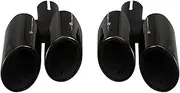 1Set Automobiles Modification Tail Throat Rear Exhaust Tail Muffler Tip Down Tip Compatible For Porsche Macan 2014-2018 Upgrade S Style(Black)