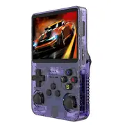 Linux-Based R36S Handheld Console with 128GB Storage for Retro Gaming Purple