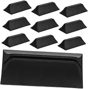 HOODANCOS 10pcs Office Desk Bezel Clip Desk Panel Divider Partition Hooks Privacy Panel Clips Office Desktop Clamp Screen Partition Clamp Privacy Room Divider Bracket Mounted Black Plastic