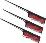 TOVINANNA 3pcs Hairdressing Comb Hair Braiding Tool Hair Styling Comb Anti Static Tail Comb Detangling Hair Brush Hair Tint Brush Professional Hair Dye Quick Drying Comb Firm Black